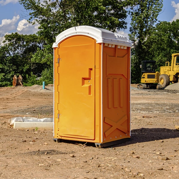 how often are the porta potties cleaned and serviced during a rental period in Grethel